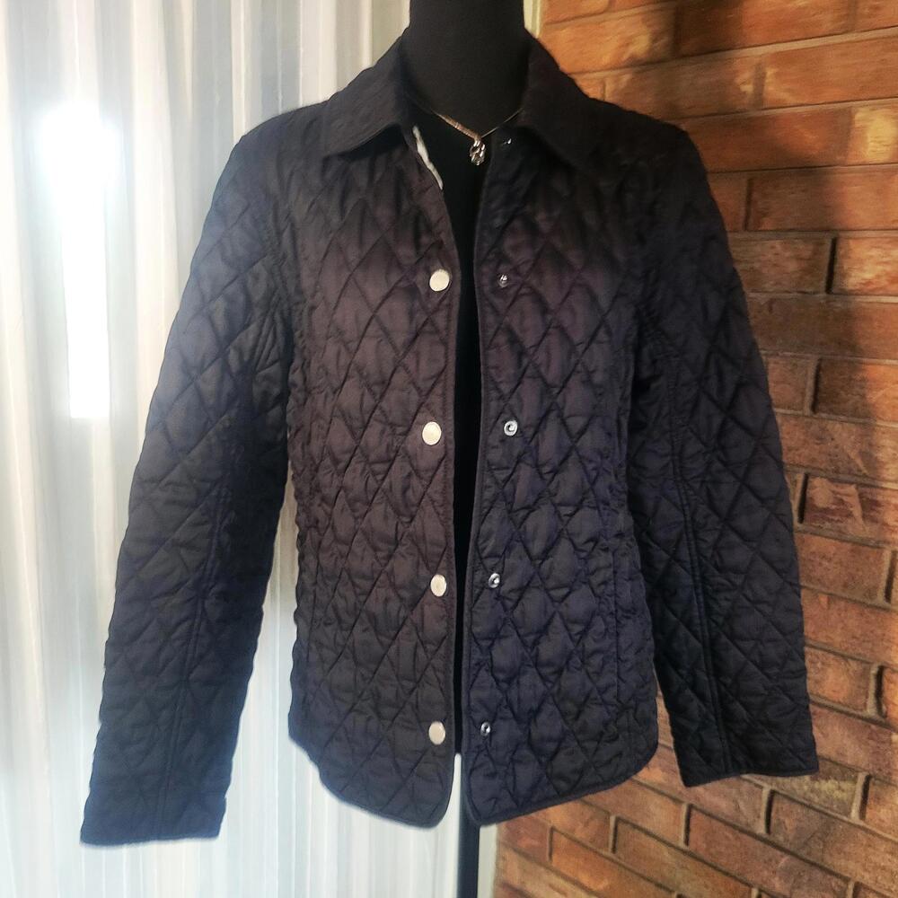 L.L. Bean Women's Quilted "Barn Riding" Black Jacket Classic - Size M